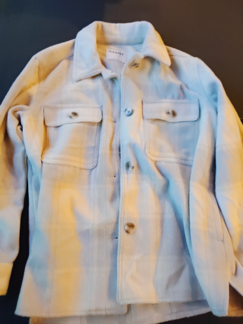 Old Navy Light Blue Button-Up Shacket Jacket